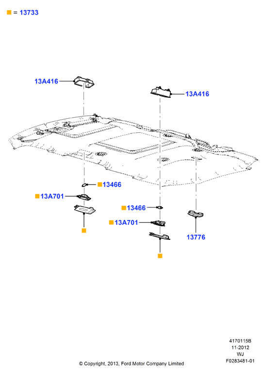 Схема установки BB5Z 13733-AB
