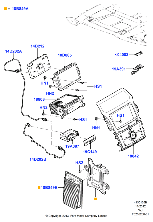 Схема установки DB5Z 10D885-FA