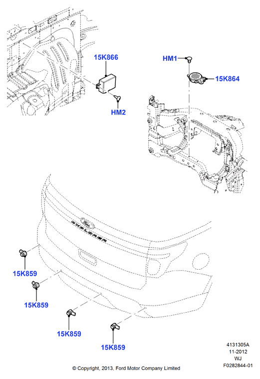 Схема установки FR3Z 15K859-C