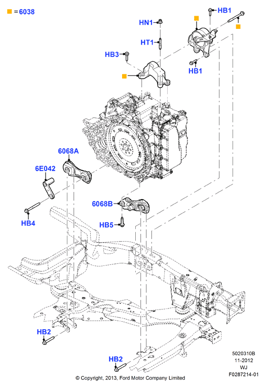 Схема установки AA5Z 6068-A