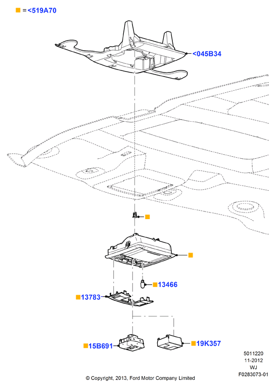 Схема установки 9L1Z 19K357-DC