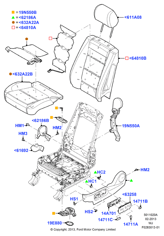 Схема установки 8A5Z 19N550-C
