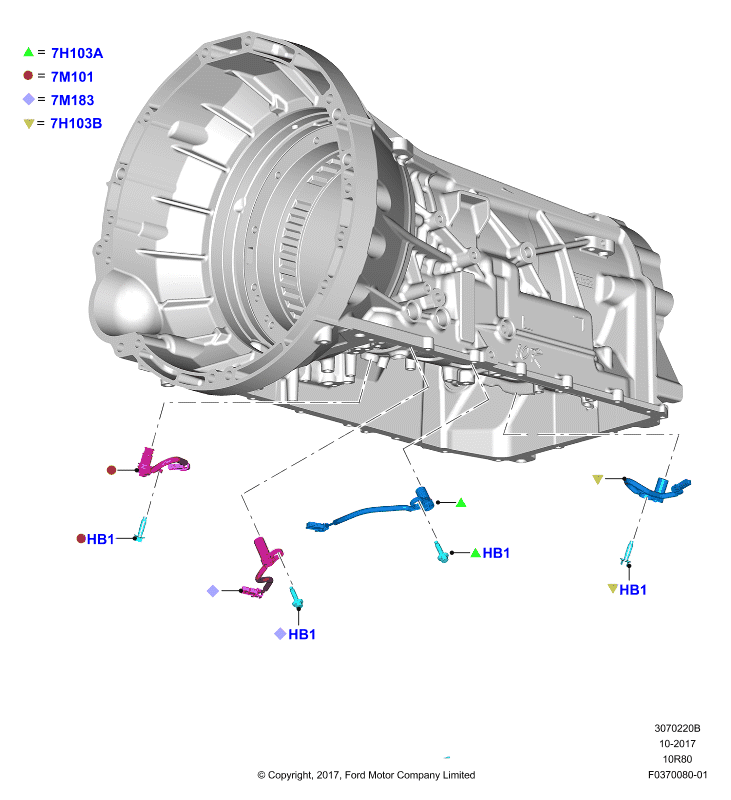 Модули и датчики коробки передач, 10 Speed Auto Transmission