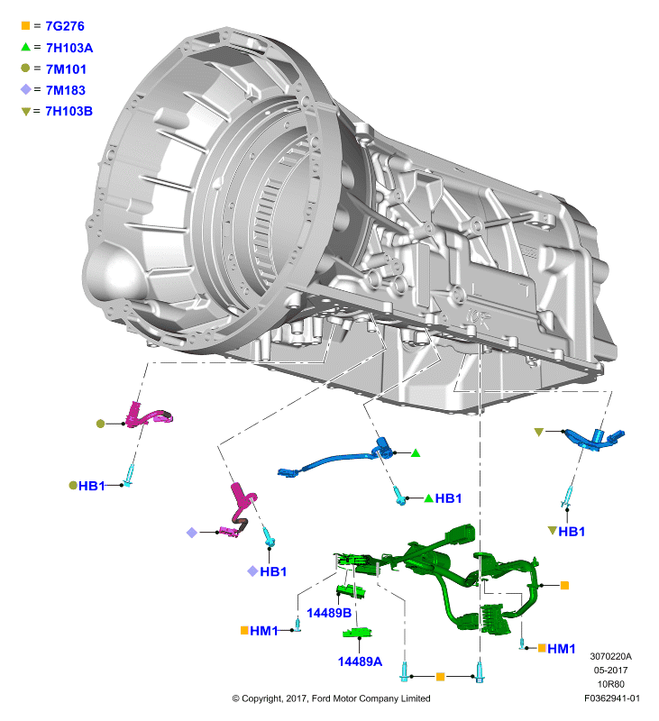 Модули и датчики коробки передач, 10 Speed Auto Transmission