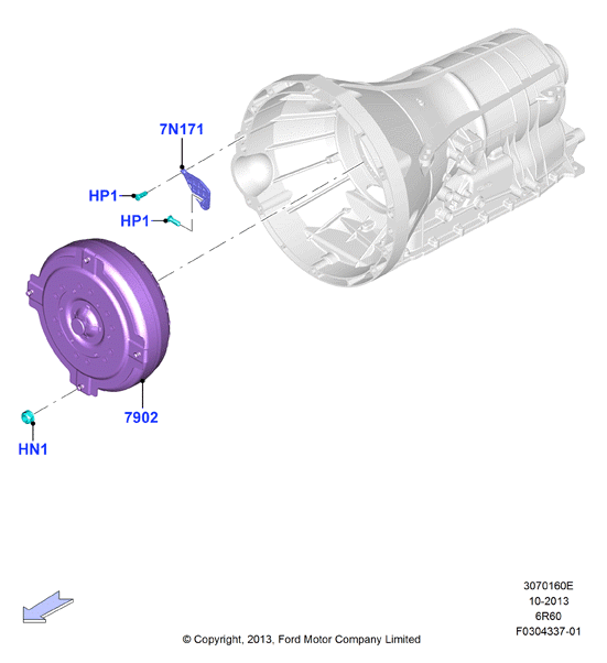 Гидротрансформатор, 6 Speed Auto 6R60/75/80