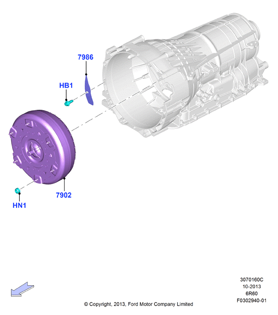 Гидротрансформатор, 6 Speed Auto 6R60/75/80