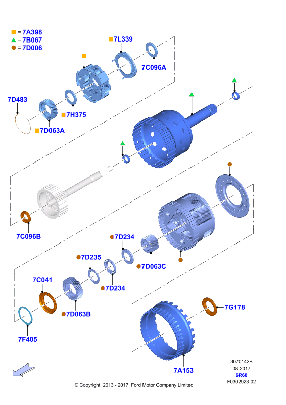 Ступени планетарной передачи, 6 Speed Auto 6R60/75/80