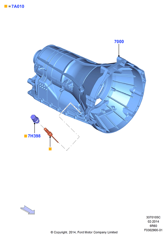 Коробка передач и привод спидометра, 6 Speed Auto 6R60/75/80