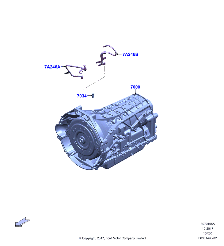 Коробка передач и привод спидометра, 10 Speed Auto Transmission