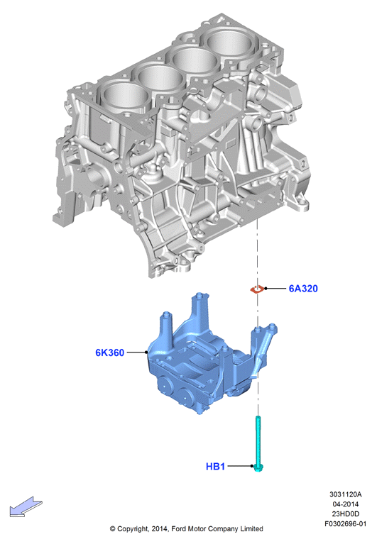 Валы и привод сист.уравновешивания, 2.3L TiVCT Turbo         (23HD0D_C)