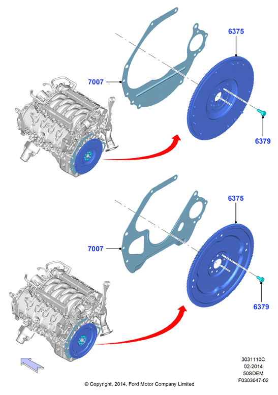 Маховик, 5.0L V8 32v DOHC EFI Mod