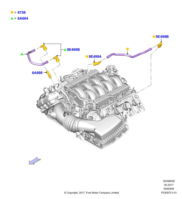 Сист.пониж.токс.выхл.-картер, 5.0L V8 32v DOHC EFI Mod