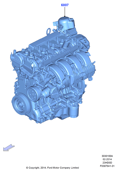 Полностью укомплектованн. двигатель, 2.3L TiVCT Turbo         (23HD0D_C)