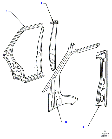 Схема установки P92VB H20025 AA