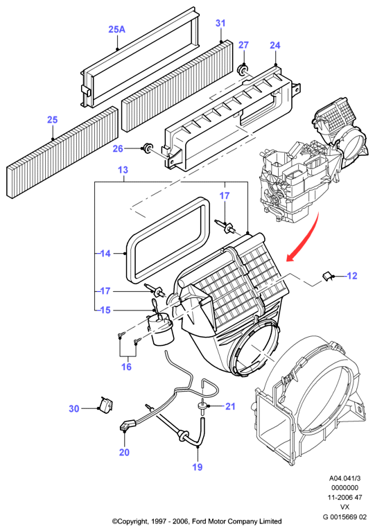 Heater & Related Parts - Front