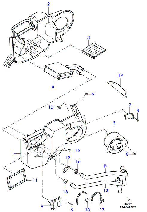 Heater & Related Parts - Rear