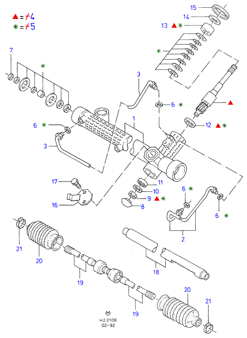 Эл-ты рейки усилит. рулев.упр. (ZF)