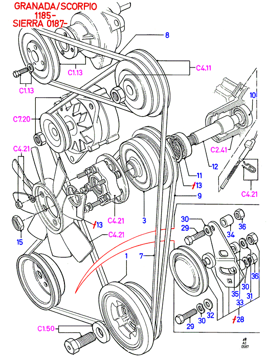 Шкивы и приводные ремни, Diesel                         (AI)