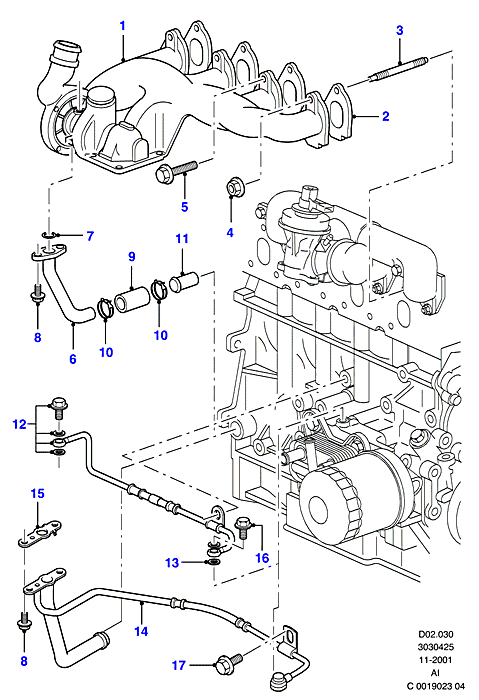 Выпускной коллектор, Diesel                         (AI)