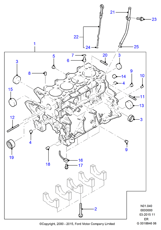 Блок цилиндров и заглушки