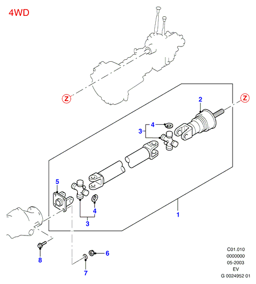 Propeller Shaft - Front
