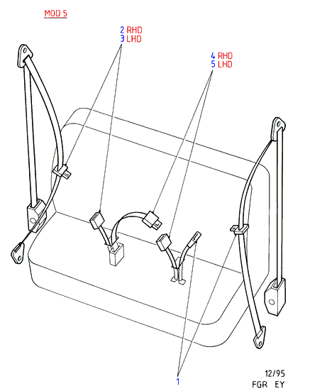 Задн.ремни безоп.- 3-точечн.
