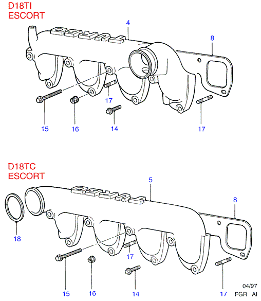 Впускной коллектор, Diesel                         (AI)