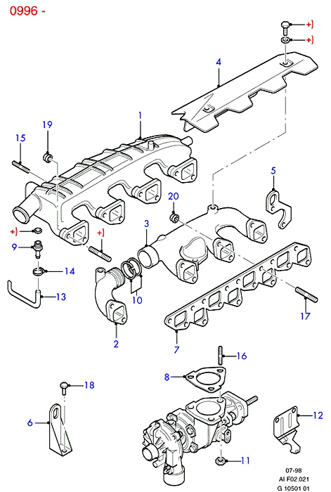 Впускной и выпускной коллекторы, Diesel (AI)