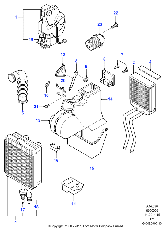 Heater & Related Parts - Rear