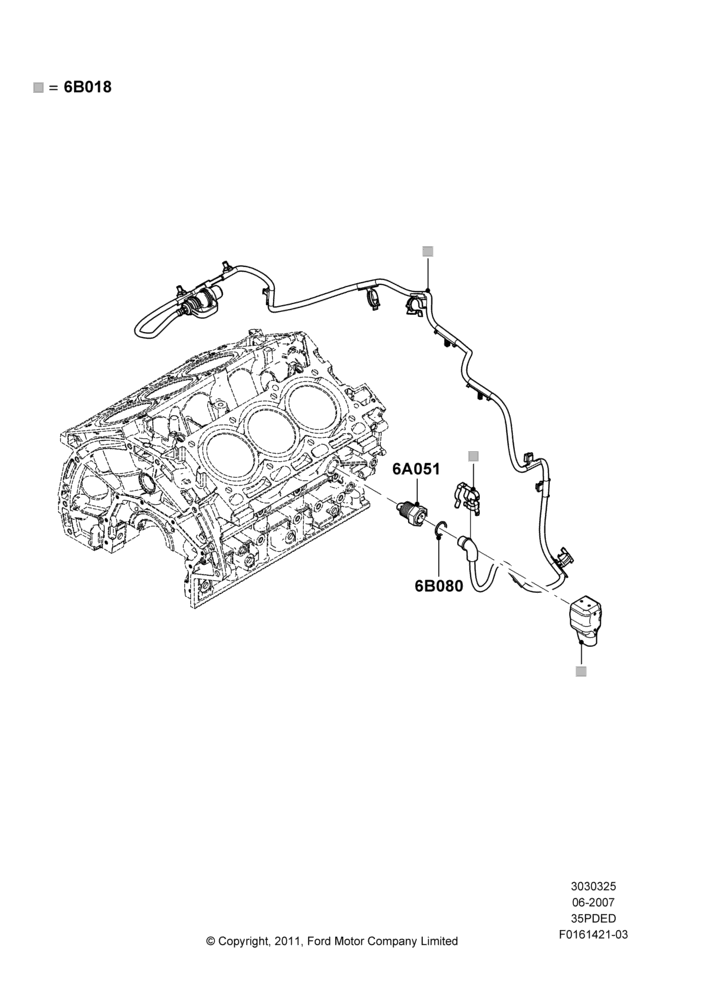 25B - Engine Heater, 3.5L 4V DOHC VCT SMPI V6 Gas; 18/JUN/2007-15/JUN/2009