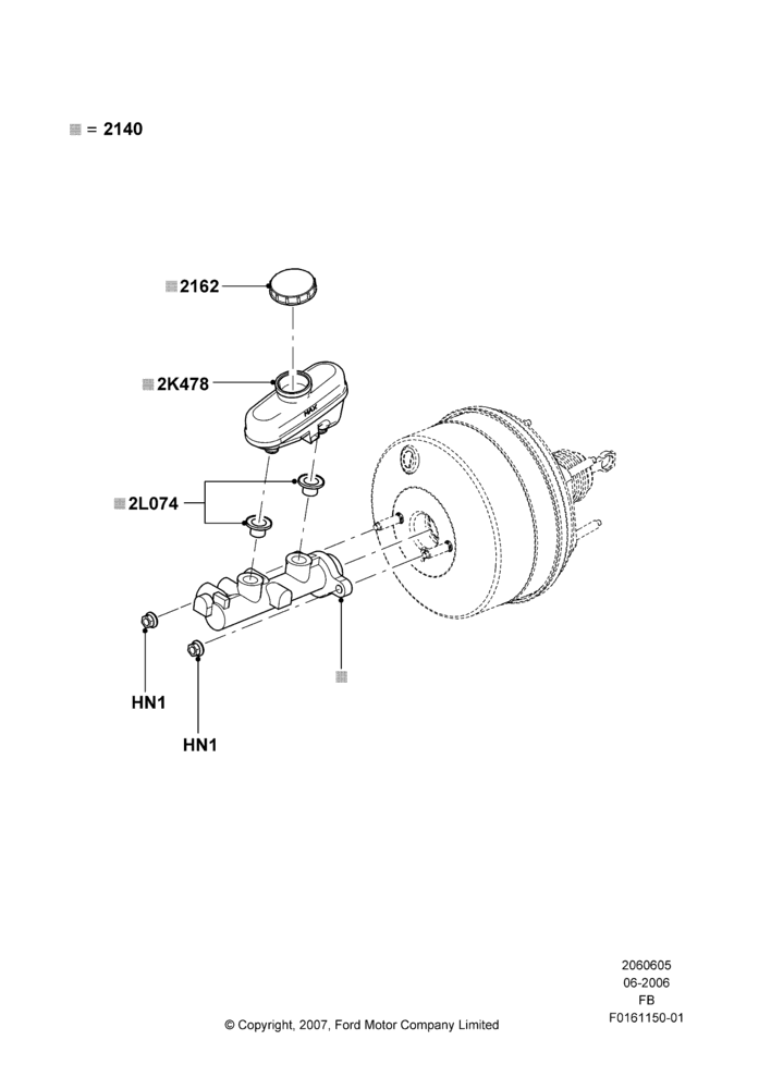 05A - Master Cylinder - Brake System, With Traction Control System; 19/JUN/2006-26/SEP/2011
