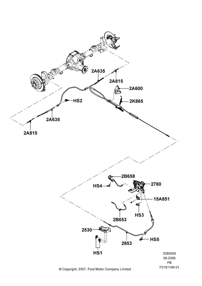 05A - Parking Brake, Less Long Wheelbase Package; 19/JUN/2006-26/SEP/2011