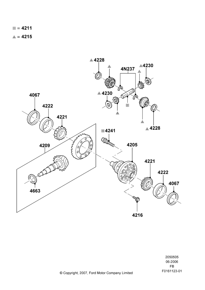 05A - Components - Rear Axle Diff & Carr., Rear Axle Less Limited Slip Diff; 19/JUN/2006-26/SEP/2011
