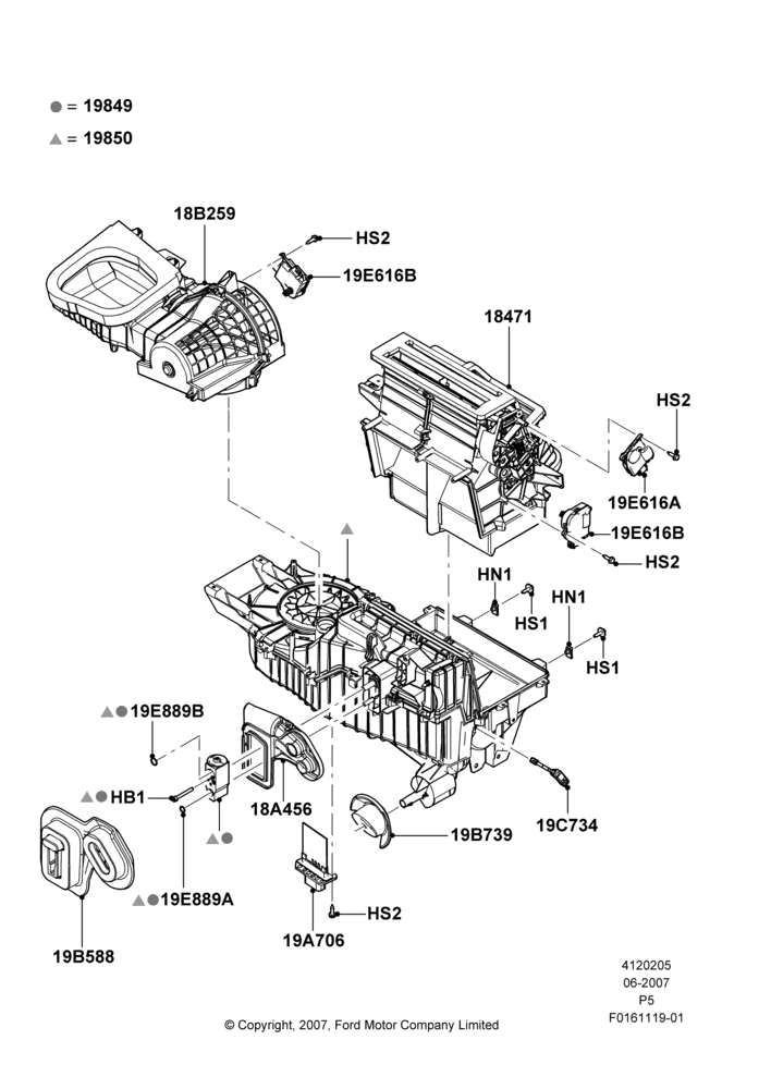 05A - Heater/Air Cond.External Components, Manual Air Conditioning; 18/JUN/2007-15/JUN/2009
