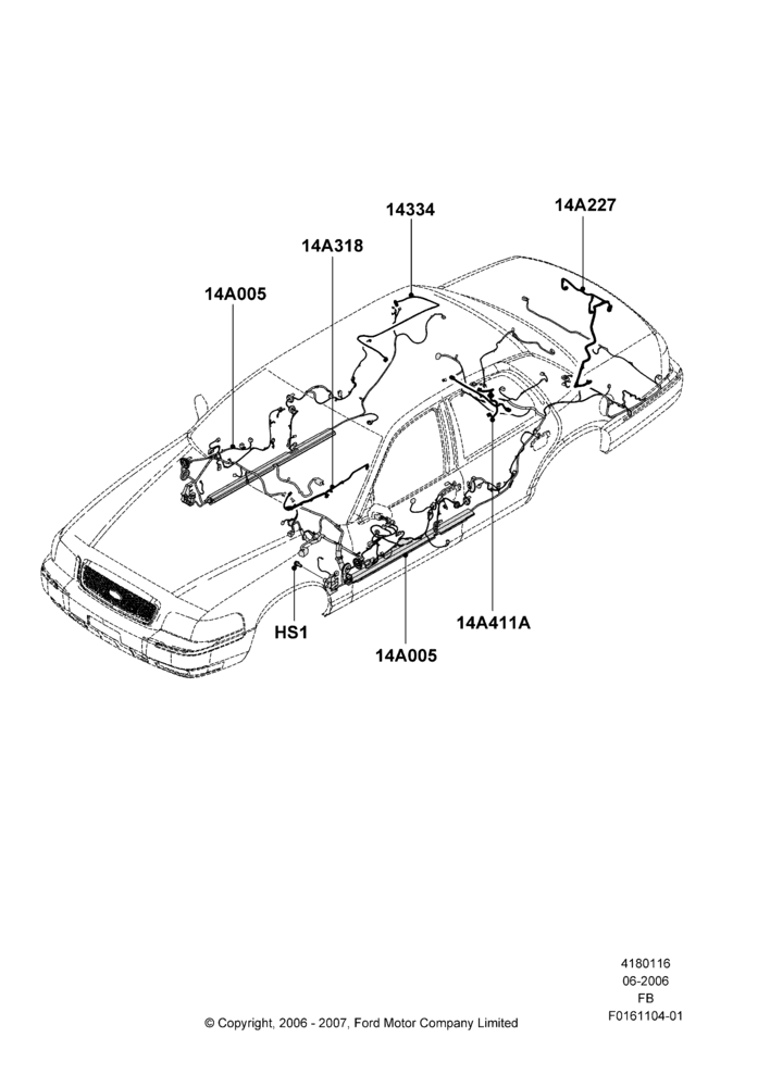 16A - Wiring - Body And Roof Console, Base, Less Fleet Options; 19/JUN/2006-01/MAY/2007
