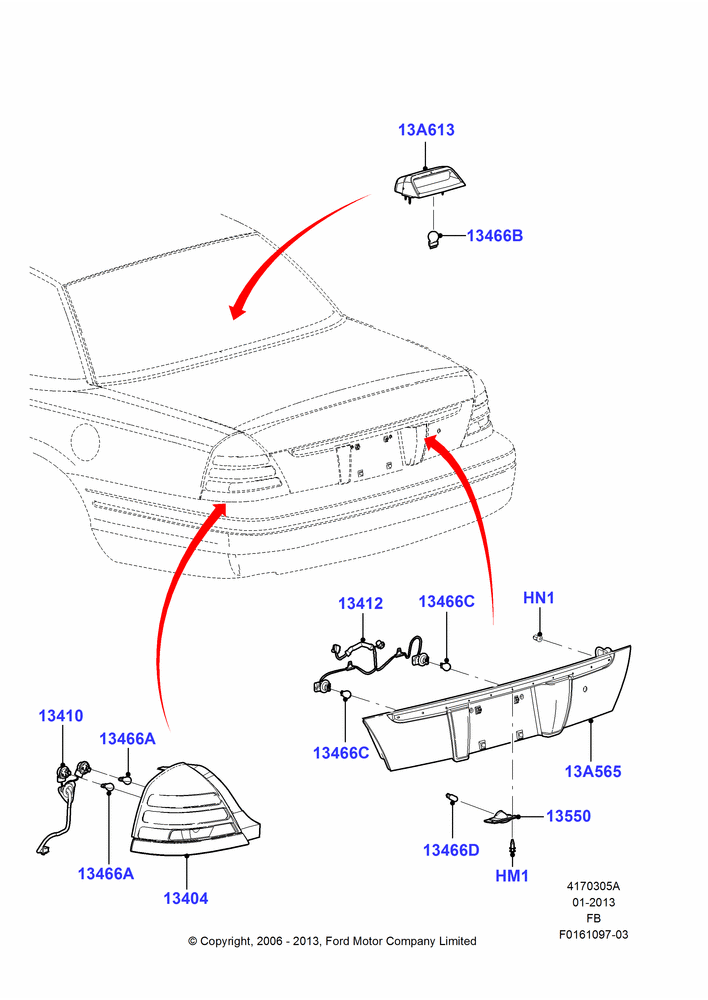 05A - Rear Lamps, Less Police Equip Pack; 19/JUN/2006-26/SEP/2011