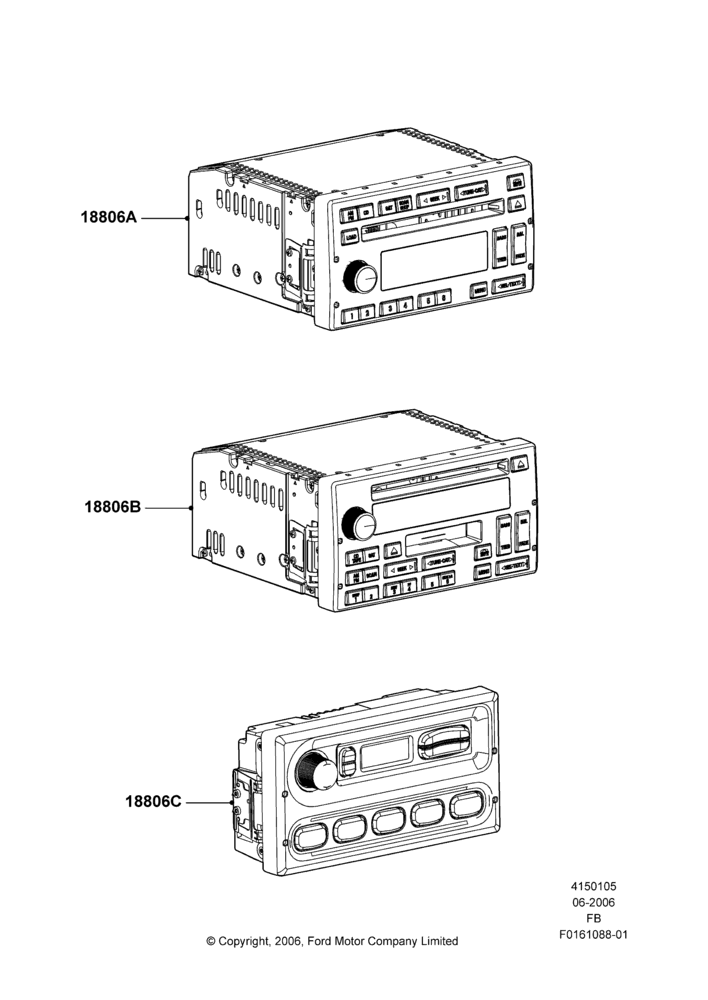 05A - Audio Equipment - Original Fit, Less Police Pack, With Radio; 19/JUN/2006-26/SEP/2011