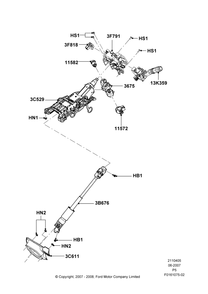 05 - Steering Column; 18/JUN/2007-15/JUN/2009