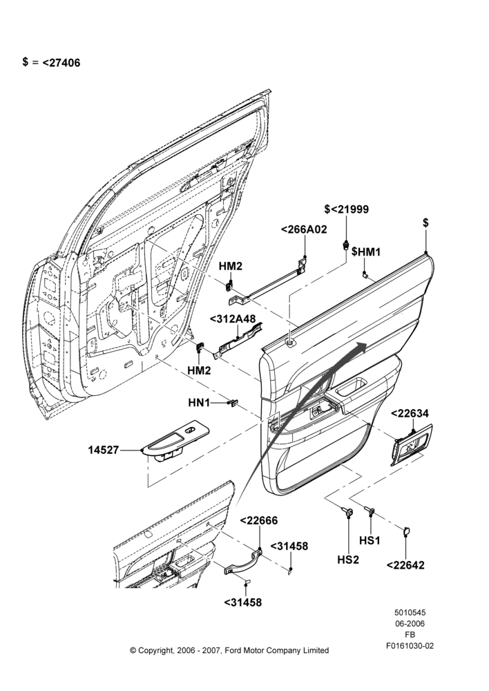 45 - Rear Door Trim Panels; 19/JUN/2006-26/SEP/2011
