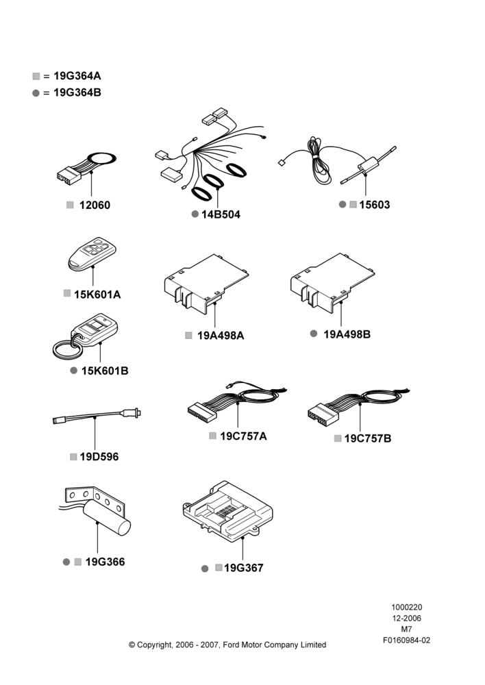 20B - Remote Starting Kit, Automatic Transmission, Accessory, One Way; 15/MAY/2006-18/DEC/2006