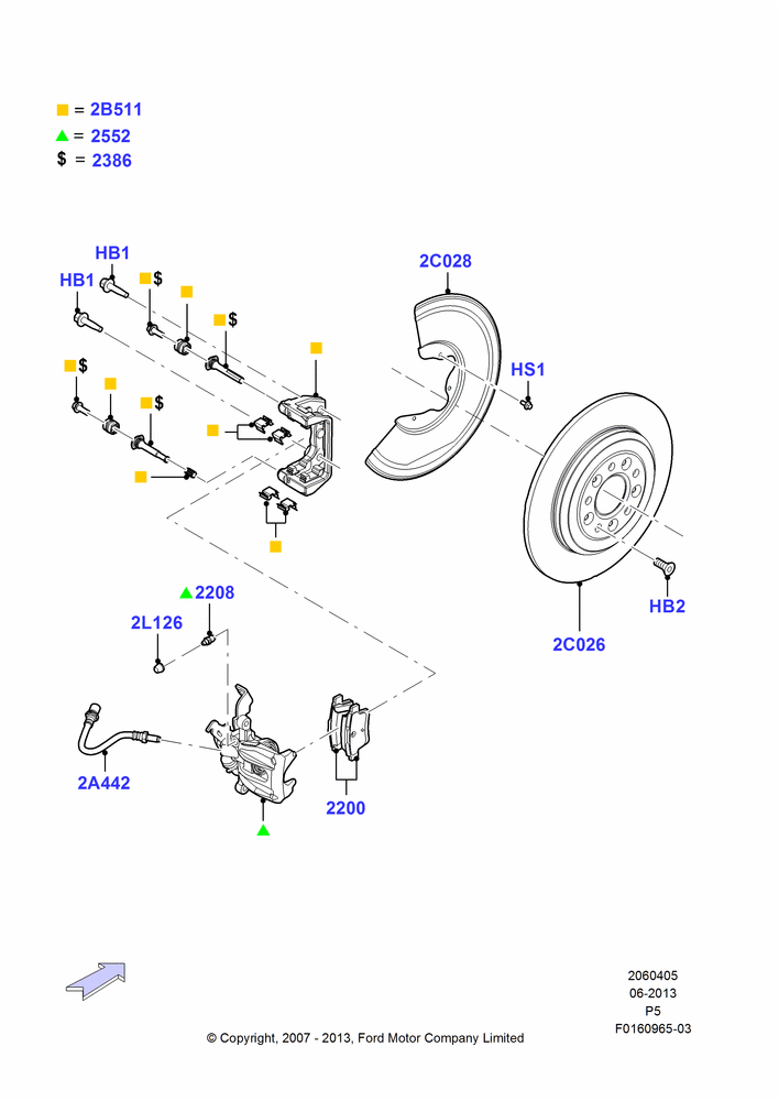 05 - Rear Brake Discs and Calipers; 18/JUN/2007-15/JUN/2009