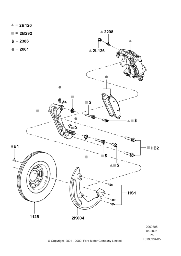 05 - Front Brake Discs and Calipers; 18/JUN/2007-15/JUN/2009