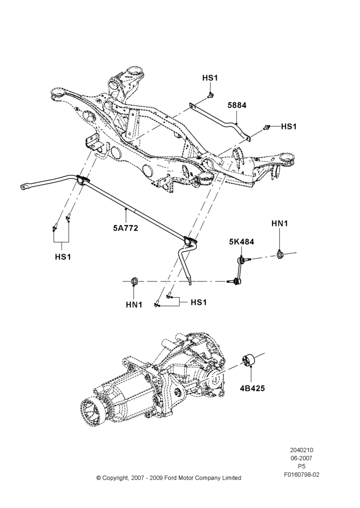 10 - Rear Cross Member & Stabilizer Bar; 18/JUN/2007-15/JUN/2009