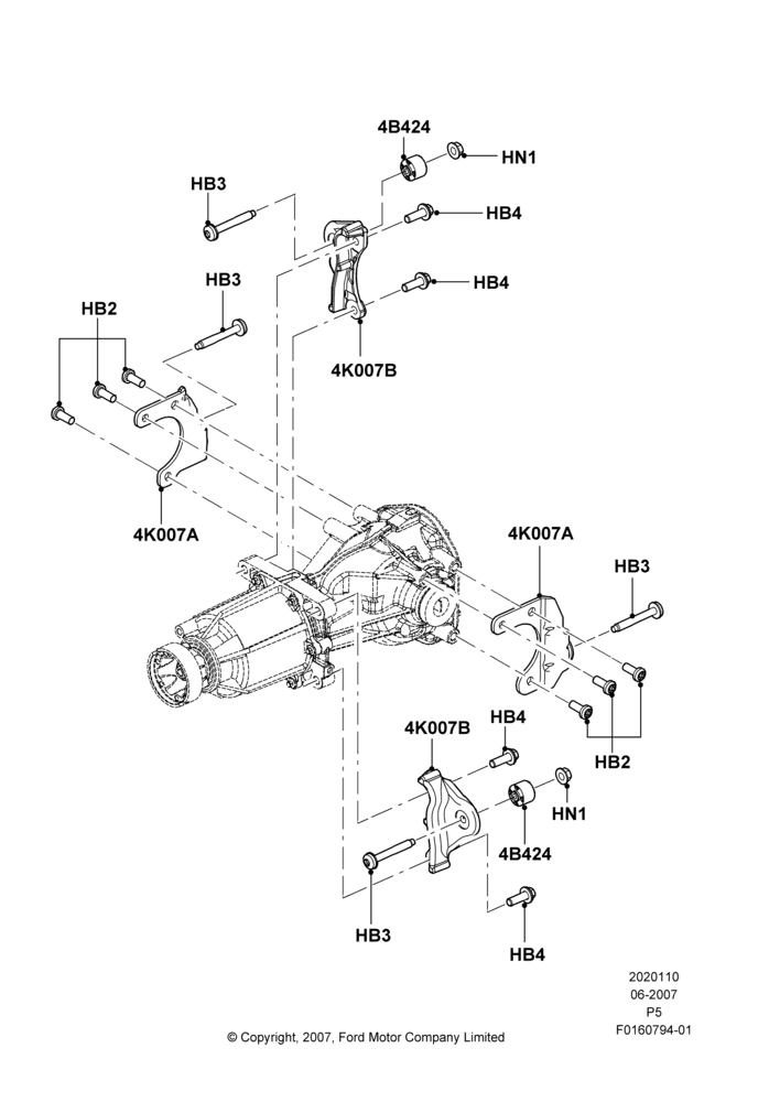 10 - Rear Differential Mounting; 18/JUN/2007-15/JUN/2009