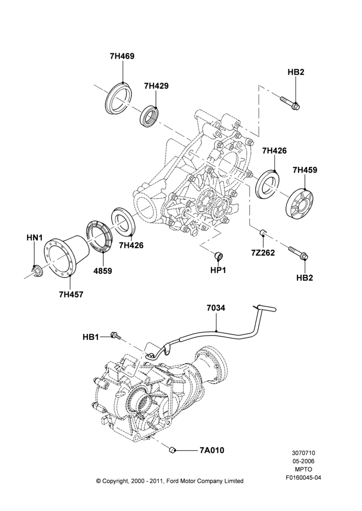 10D - Transfer Drive Components, 4WD; 01/MAY/2006-23/JUN/2008