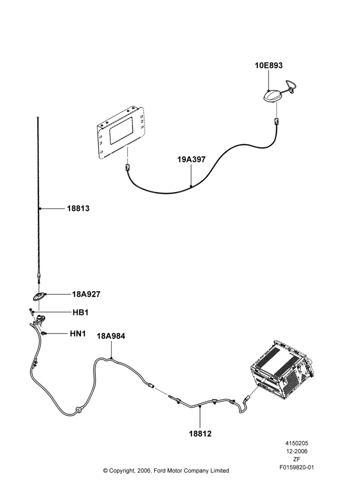 05G - Antenna, Less AM/FM Stereo/6 CD/Nav System, Satellite Digital Broadcast; 04/DEC/2006-26/FEB/2009