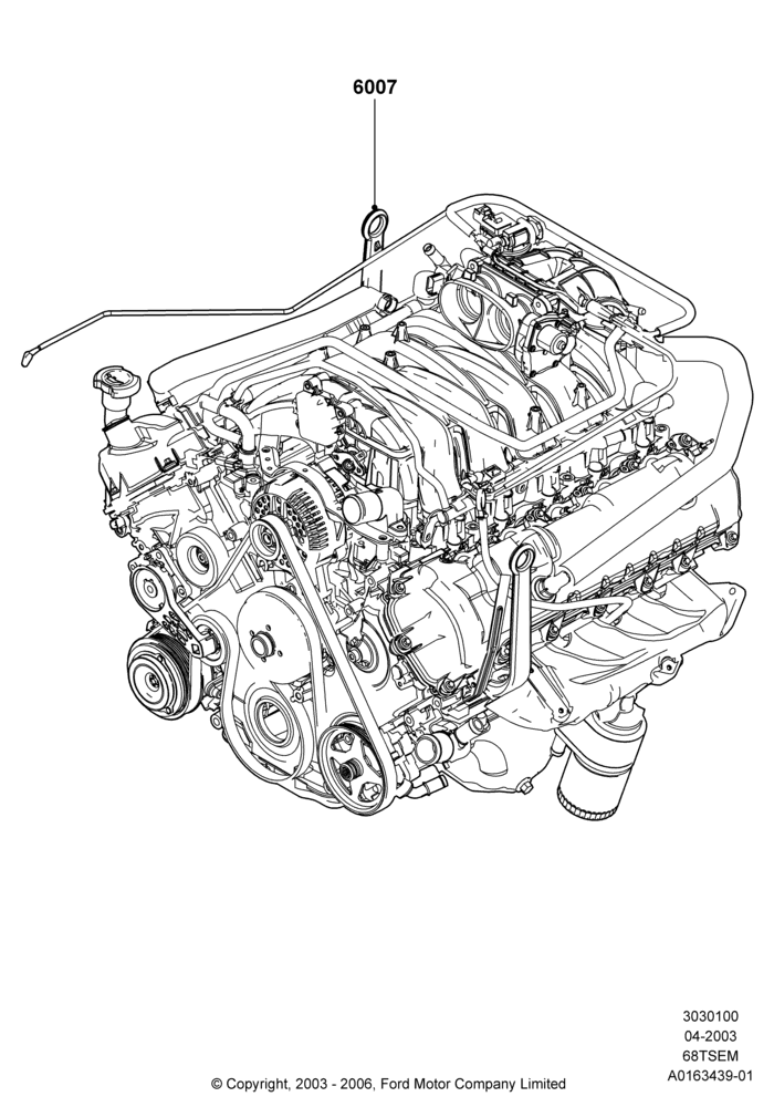 00B - Engine Assy Fully Dressed, 6.8L SOHC EFI NA V10 Gas; 04/AUG/2003-03/JAN/2005