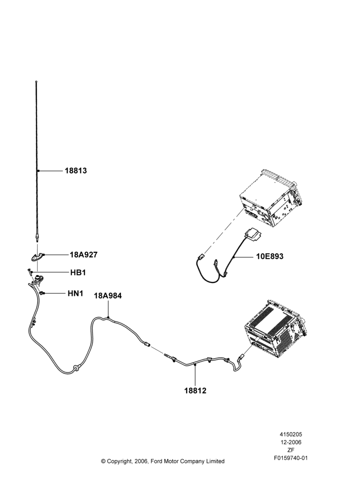 05D - Antenna, AM/FM Stereo/6 CD/Navigation System, Analog Audio Broadcast; 04/DEC/2006-26/FEB/2009