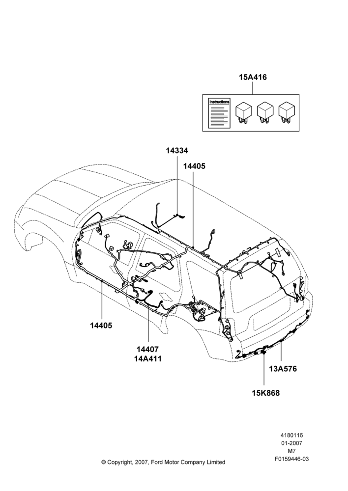 16D - Wiring - Body And Roof Console, Hybrid; 08/JAN/2007-29/APR/2012