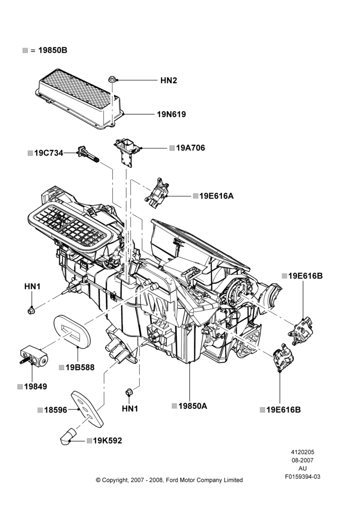 05E - Heater/Air Cond.External Components; 27/AUG/2007-07/DEC/2010